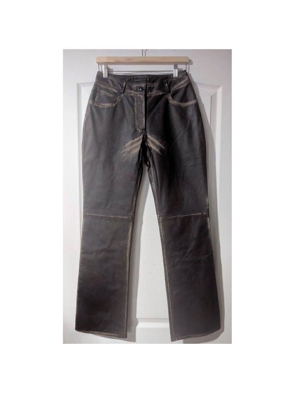 Rudsak | Women's Bootcut Leather Pants In Distressed Brown